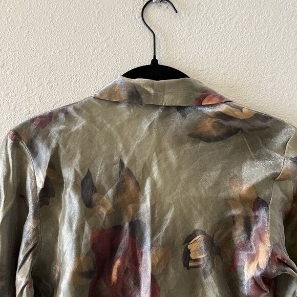 Vintage Jonathan Martin Top Womens XS/S Satiny Button Up Fairy Romantic 90's Y2K - Picture 12 of 16